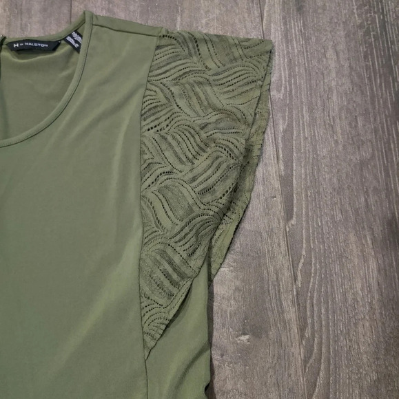 H by Halston Wide Leg Jumpsuit with Lace Sleeves - Picture 5 of 7